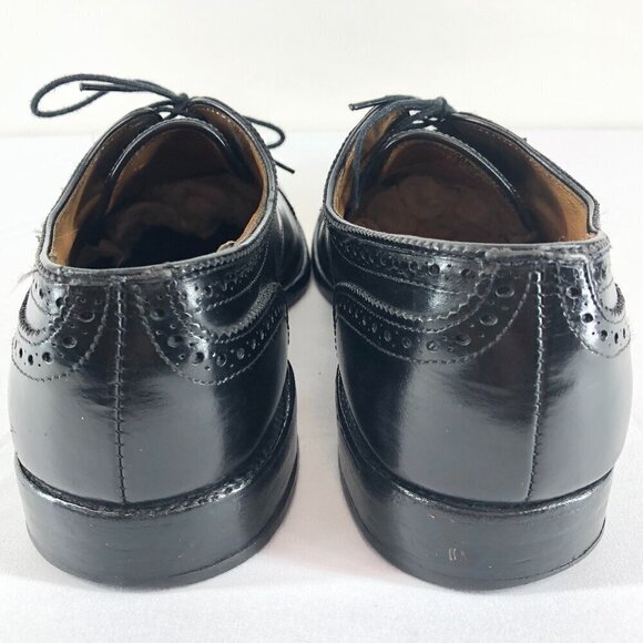Allen Edmonds Black Sanford Leather Cap Toe Oxford Dress Shoes Size 10 D - Picture 3 of 9